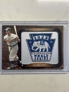 2009 Topps Jimmie Foxx 1929 World Series Patch Card Athletics