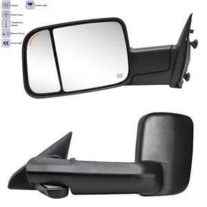 Pair Tow Mirrors For 2019 2020 2021 Dodge Ram 1500 Classic Power Heated Sensor - Picture 1 of 12