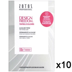 SP-971123x10 SALON BEAUTY ZOTOS DESIGN FREEDOM TINTED ALKALINE HAIR PERM FIRM - Picture 1 of 1