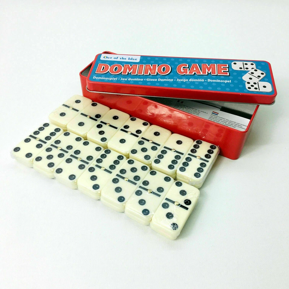 Classic Domino Game Set 6 Stone 28 Dominoes Traditional Stone Edition - Image 1 of 4