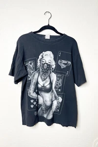 Camiseta Gángster Marilyn Monroe Negra Certificada por la Calle ¿Sin Talla Pequeña/Mediana? - Imagen 1 de 4