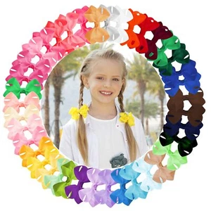 40Pcs 3" Hair Bows Clips Grosgrain Ribbon Bows Hair Alligator Clips Hair Barr... - Picture 1 of 6