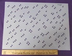 Cake Decorating and Craft Stencil Multiple Music Notes - Picture 1 of 2