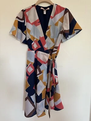 Anthropologie Hutch Multicolor Geometric Print Wrap Dress XSP - Image 1 of 4