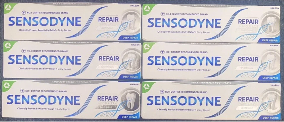 Sensodyne Sensitive Toothpaste DEEP REPAIR White 75ml x6  08/2027 RRP £32.46 - Image 1 of 1