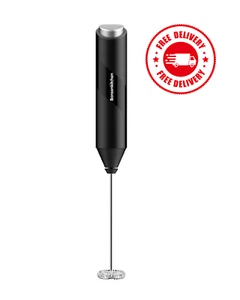 Powerful Milk Frother for Coffee, Fast Handheld Drink Mixer w/ Stainless Steel - Picture 1 of 8