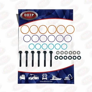 Injector O-Ring & Washer Kit W/Bolt (6 Pack) Detroit Diesel S60 14L (23537111) - Foto 1 di 3