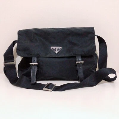 PRADA  Shoulder Bag Nylon Navy Black Authentic -  Shoulder Bags A - Image 1 of 4
