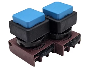 GE General Electric P9SPNLS Standard Pushbutton, Extended Blue Cap Lot of 2 NEW - Picture 1 of 2