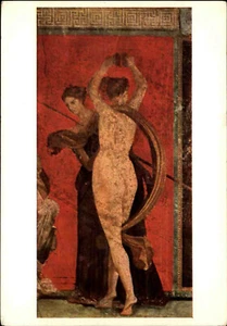 Künstlerkarte POMPEI Villa Dei Misteri La danza orgiastica Postkarte ca. ~1960 - Picture 1 of 2