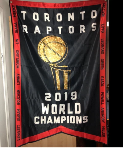 Toronto Raptors Flag 2019 World Champions 3'x5' Flag Champs Banner NBA Cover