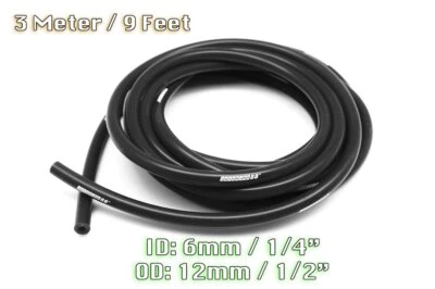 3 METRE BLACK SILICONE VACUUM HOSE AIR ENGINE BAY DRESS UP 6MM - Image 1 of 3