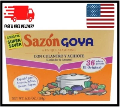 Sazon Goya com coentro e urucum, 6,33 oz - Imagem 1 de 2