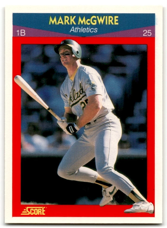1990 Score 100 Superstars Mark McGwire Oakland Athletics #25 - Image 1 of 2