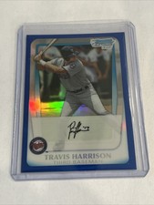 2011 bowman Chrome Draft Refractor Blue Travis Harrison Auto /199 #BDPP41