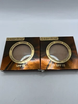 Golden Rose Lot Of 2 BRONZING TERRA POWDER Shade 103 SPF 15 Made In Turkey 17g - Image 1 of 4