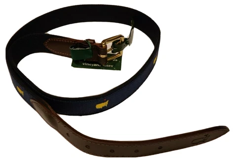 2022 Masters Tournament Masters Logo Navy Vineyard Vines Golf Belt AGNC Size 42 Cover