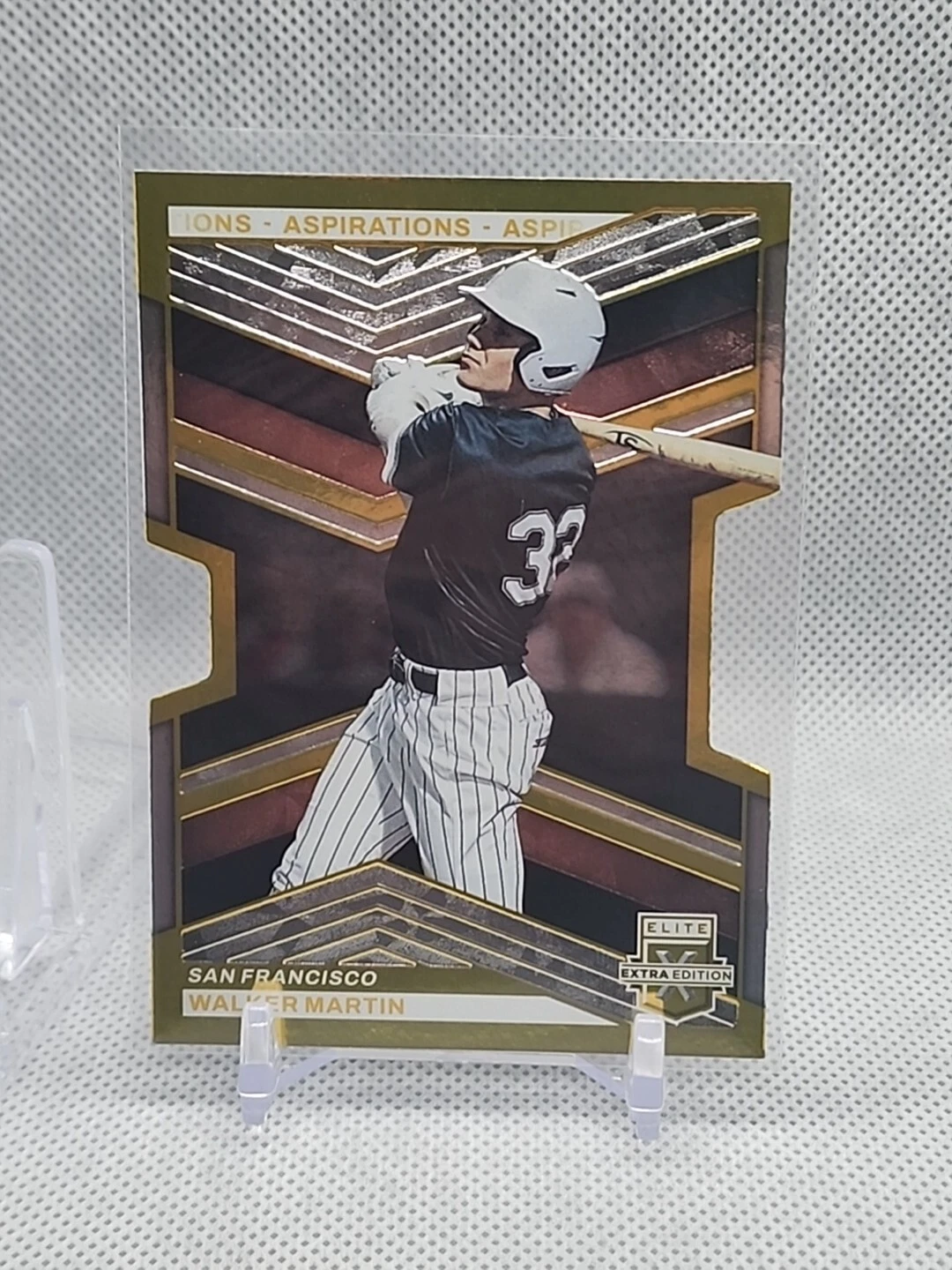 2023 Elite Extra Edition Walker Martin Gold Aspirations Die Cut #2/24 Giants