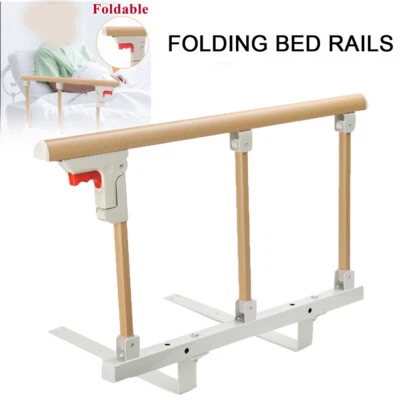Protector de riel de cama riel de asistencia de seguridad plegable para ancianos adultos hospital Foto 1 de 4
