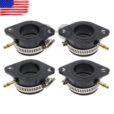 4PCS Carburetor Intake Manifold Boots For Kawasaki KZ1000A MKII kz1000a kz1000b - Image 1 of 4
