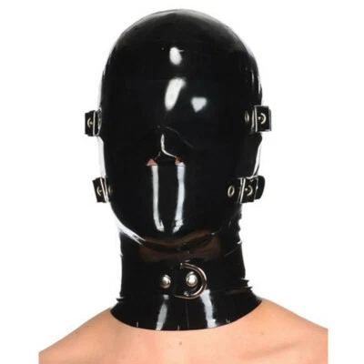 Natural latex.Binding straps.with zipper.Sexy cross dressing.Mobile eye mask. - Image 1 of 4