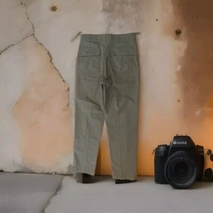 VINTAGE ARMY PANTS GREEN ULTILITY TROUSERS 0G-507 SCOVILL ZIPPER 33 X 35 TALL - Picture 1 of 6