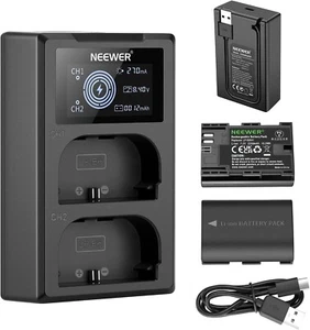 Neewer LP-E6NH Replacement Battery Charger Set, Compatible with Canon EOS R7 R5 - Picture 1 of 8