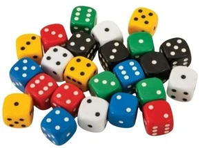 12 x 16 mm 6 caras D6 puntos acrílicos esquina redonda dados actividades de juego - Imagen 1 de 1