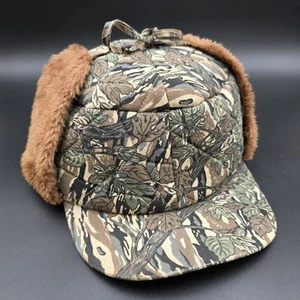 Vintage Trapper Hat Cap By Ideal Size Large Camo Camoflauge Ear Flaps Insulated - Picture 1 of 14