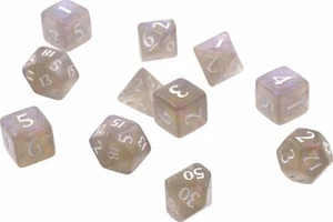 Polyhedral 11 Piece Eclipse Dice Set - Smoke Grey - Picture 1 of 1