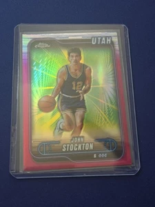 2024-25 Topps Chrome - John Stockton Pink Refractor #46 - Picture 1 of 2