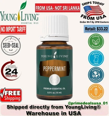 Young Living Peppermint Premium Essential Oil Blend 15 mL, Pack of 1, 2, & 3 NEW - Image 1 of 4