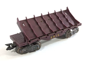 Vintage Marx Toys Railroad Train O Gauge Erie RR Flat Log Dump Car - Picture 1 of 10