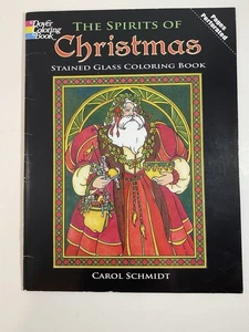 The Spirits of Christmas Stained Glass Coloring Book (carol Schmidt, 2009) VG - Imagen 1 de 3
