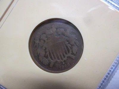 1866 US TWO CENT COIN - Image 1 of 2