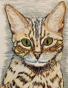 Pintura Acrílica Original "It's Me" 8x10, Firmada, No Enmarcada - Imagen 1 de 3