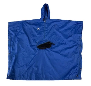 Kiva Blue Packable Lightweight Waterproof Rain Poncho Jacket with Hood - One Size - Bild 1 von 3