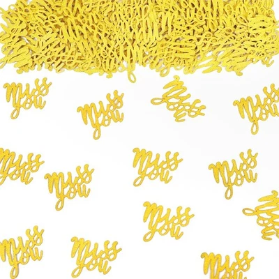 Miss You Glitter Confetti for We will Miss You Retirement Party Table, Goodby... - Image 1 of 4