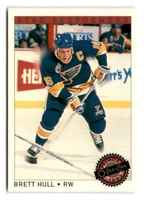 1992-93 Brett Hull O-Pee-Chee Premier Star Performers - St. Louis Blues - Image 1 of 2