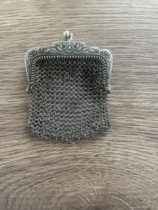 ancien porte monnaie maille en argent massif 31 gr - Picture 1 of 5