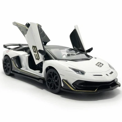 1/32 Scale Lamborghini Aventador SVJ 63 Model Car Metal Diecast Toy Cars White - Image 1 of 4