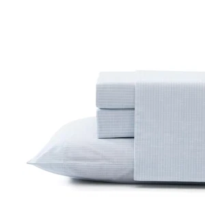 Ala Moana Streifen 4-teiliges blau Perkal Baumwolle King Lakenset - Bild 1 von 5