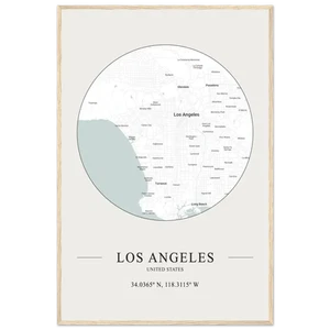 Los Angeles, United States - Minimalist Map Poster - Picture 1 of 14
