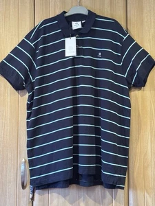Tog 24 Men's Navy Stripe Polo Shirt Size 5XL - Picture 1 of 7