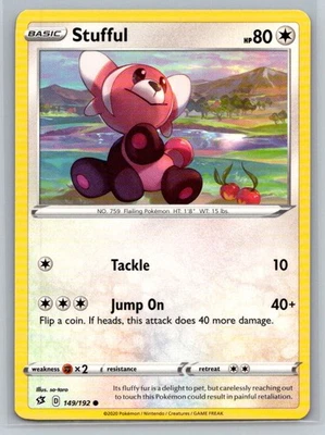 Stufful #149/192 SWSH02: Rebel Clash Common - Pokemon Cards G20 - Image 1 of 2