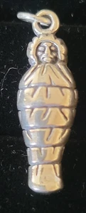 Signed SUN WEST Co. Hallmark 925 Sterling Silver Egyptian MUMMY 3/4" Charm ~2.3g - Picture 1 of 5