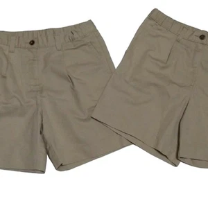 Set of 2 Khaki Uniform Shorts by Ruling Class Girls Size 14 Adjustable Waistband - Picture 1 of 11