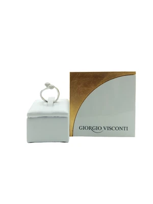 Anello da donna by Giorgio Visconti, realizzato in oro bianco 18kt con diamanti. - Immagine 1 di 4
