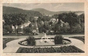 Postal Bad Brückenau (83471), vista desde el hotel Schoß, usada el 25.08.1927 (Bad Brüc - Imagen 1 de 2