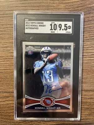 Kendall Wright - 2012 Topps Chrome #212 Rookie Card Auto, Tenn. Titans. SGC 9.5 - Image 1 of 2